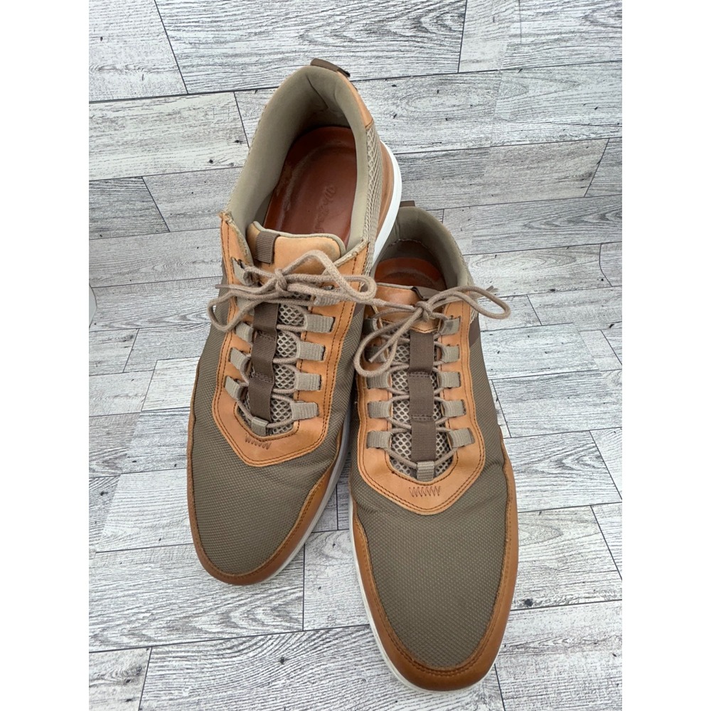 Wolf & Shepherd Crossover Victory Men Sz 13M Tan Leather Mesh Hybrid Sneakers
